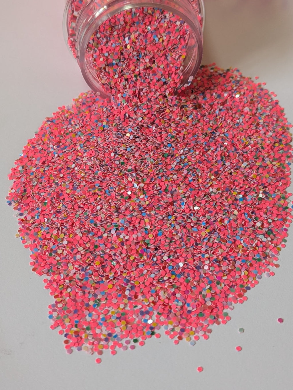 Sprinkles Chunky Glitter Mix – Neon Pink Multicolor Hex Glitter | 2 oz Craft Glitter for Tumblers, Resin, Nails & DIY