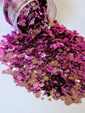 PA-LEASE XL Color Shift Chunky Glitter Mix – Pink & Gold Metallic Glitter | 2 oz Craft Glitter for Tumblers, Resin & DIY