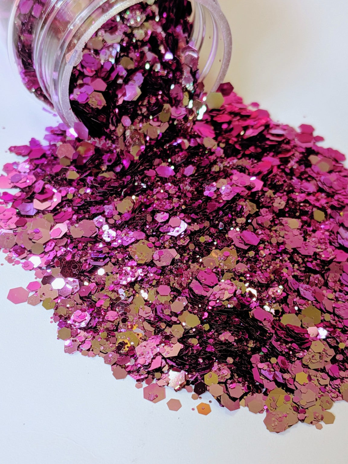 PA-LEASE XL Color Shift Chunky Glitter Mix – Pink & Gold Metallic Glitter | 2 oz Craft Glitter for Tumblers, Resin & DIY
