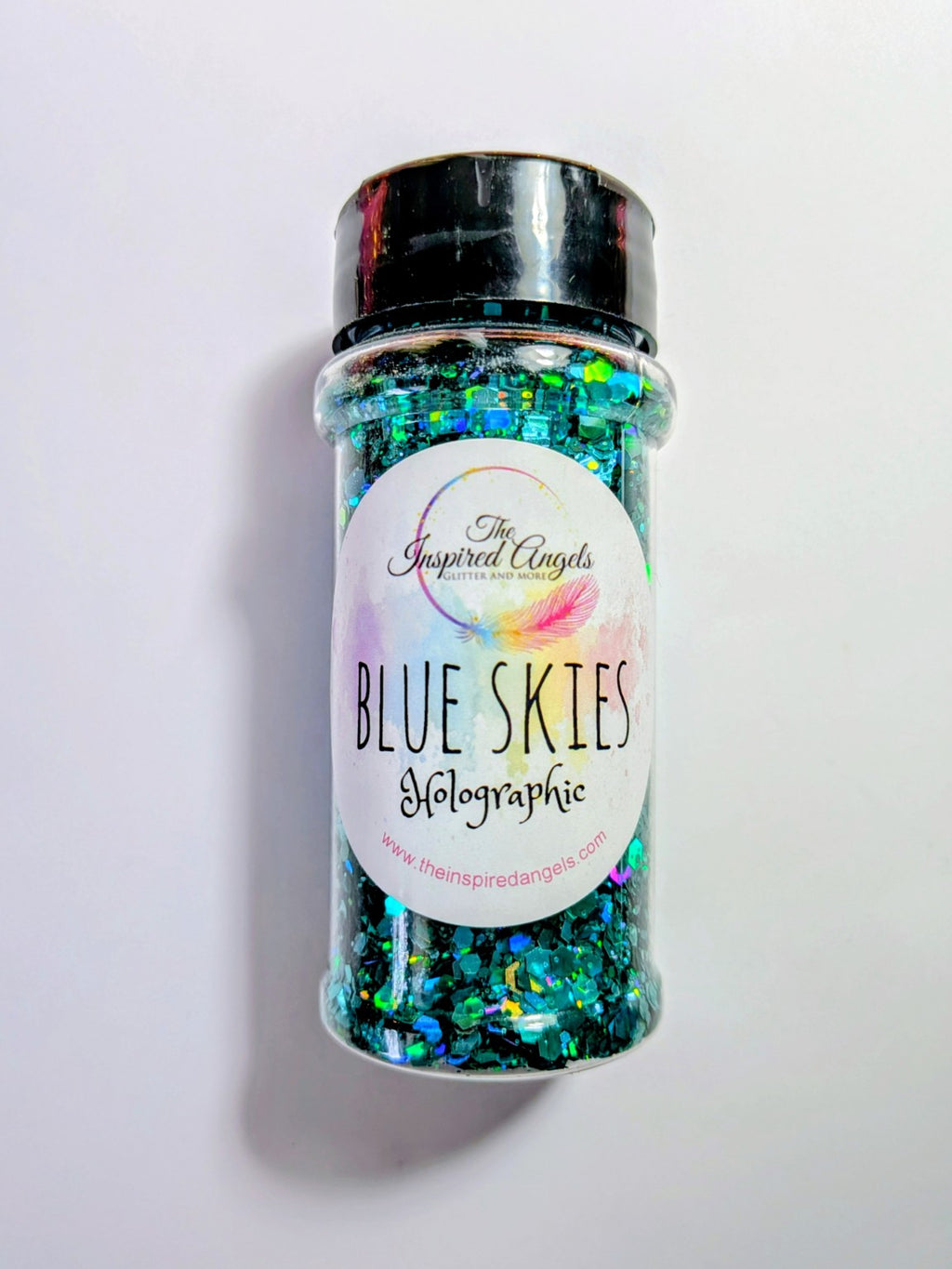 Blue Skies Holographic Chunky Glitter Mix – Blue & Teal Glitter | 2 oz Premium Glitter for Tumblers, Resin & Crafts